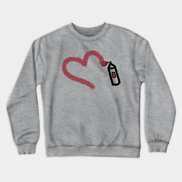 Spray Paint Heart Crewneck Sweatshirt by LochNestFarm